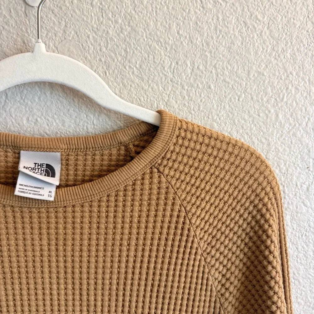 The North Face Waffle Knit Cotton Long Sleeve Shirt XL Hiking Outdoors